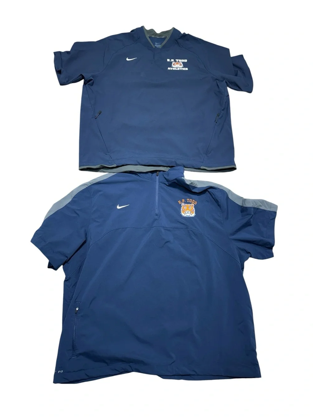 Lot of 2 Nike E.P. Todd Athletics Short Sleeve Shell Pullover Tops Men’s 3XL - Picture 1 of 11